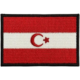 Resim Ex Patch Horasan Türkleri Bayrağı Nakış Peç Patch 8 X 5 Cm 