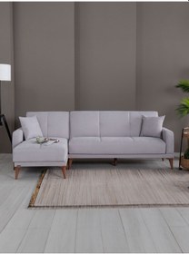 Resim Kilim Mobilya Minimal Uzanmalı Köşe Takımı V2 (İkili Sol Ünite + Uzanma Sağ Ünite) koyu gri 