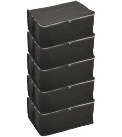 Resim Adarya Home Büyük Boy Yorgan Hurcu 5 Adet 100 x 50 x 50 Gri 