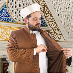 Resim İkranur Lüks Muhacir İmam Cübbesi - Kahverengi 