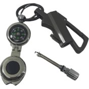 Resim Honest Outdoor -Kibrit Çakmak -Led Işıklı Pusula-Anahtarlık-Açacak 
