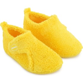 Resim Behtah Kundura Unisex Çocuk Kaydırmaz Taban Yünlü Cırtlı Panduf Pamuk Astarlı Çok Amaçlı Okul Kreş Patiği Ev Patiği 