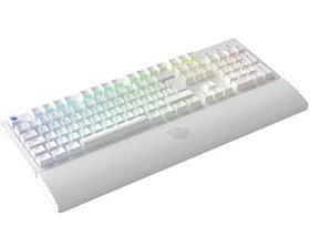 Resim Pusat Rapid Ultra Tam Boyutlu Monster Tactile Red Switch 80 M Tıklama Kablolu Mekanik RGB Oyuncu Klavyesi Beyaz 