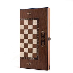 Resim Helena Wood Art Klasik İşlemeli 50X50 cm Tavla 