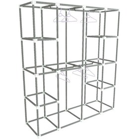 Resim Metal Profilli Hangar Geniş Hacimli Bez Dolap Gardırop 