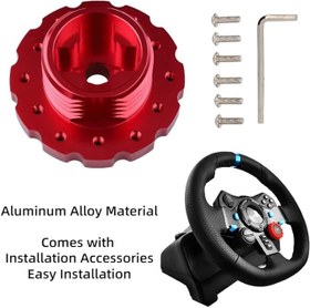 Resim flexman Profesyonel Yarış Arabası Oyun Direksiyon Adaptörü, Direksiyon Yedek Parçası, Alüminyum Alaşımlı Direksiyon Adaptörü TX T300 T500 TS PC TS XW için 