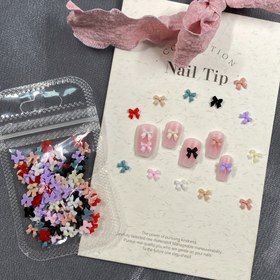 Resim 100 adet Canlı Mini Reçine Fiyonk Süsleri - Tırnak Sanatı, Telefon Kılıfları & Scrapbooking için İdeal, Renkli Katı, Takı Yapımı 