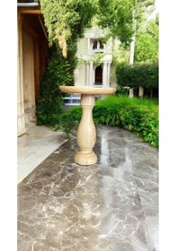 Resim Doğal Ahşap Mantar Yan Sehpa Tekli Naturel Renk - Wooden Mushroom Coffee Table Naturel 