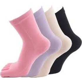 Resim Daren Toe Socks Bayan Parmak Çorap 12 Adet-Standart Pembe 
