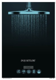 Resim Sukar Siyah Tepe Duş Seti Oval Rain E Black Siyah 