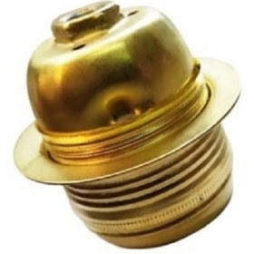 Resim ZM AYDINLATMA E27 Metal - Dişli Nostaljik/rustik Duy (Sarı) 