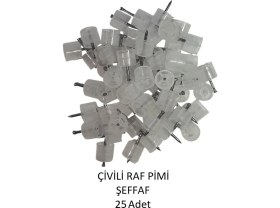 Resim Çivili Raf Pimi Şeffaf 25 Adet 