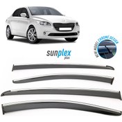 Resim Peugeot 301 Elysee 2012-2020 Için Cam Rüzgarlığı Kromlu 4 Parça 