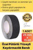 Resim Svein Premium 25mm x 15mt Siyah Kaydırmaz Bant Yapışkanlı Merdiven Basamak Zemin Güçlü Tutunabilen Halı 