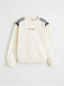 Resim LC Waikiki Bisiklet Yaka Fiyonk Detaylı Kız Çocuk Sweatshirt Ve Eşofman Altı (S6) 
