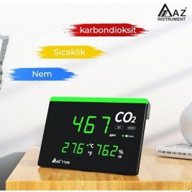 Resim Az 7729 Işıklı Display Ortam Hava Kalitesi Ölçer 