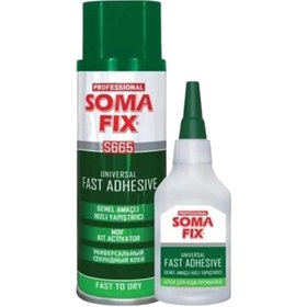 Resim Somafix 100 gr Hızlı Yapıştırıcı Set + 400 ml Aktivatör (SOMAFIX.S665) 