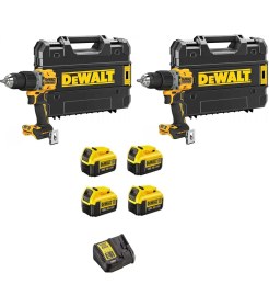 Resim Dewalt 2 Adet DCD805NT Darbeli VIDALAMA+4X4AH Akü+1xdolum Cihazı 