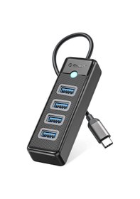 Resim Orico Type-C to USB-A 3.0 4 Portlu Ultra Slim USB Çoklayıcı Hub Siyah 