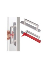 Resim Monyee 2 Adet Paslanmaz Çelik Kare Tutamak - Cam/ Balkon/ Kayar Kapı Ve Dolap İçin Sıfır Delme Otomatik Yapışkan 