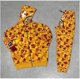 Resim çocuk bape takım seti papçi alt üst takım hırka esofman ikili takım 