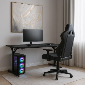 Resim Epic- x Oyuncu ve Bilgisayar Masası-Siyah 180 x 76 x 80 cm 