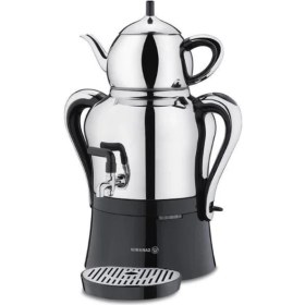 Resim Inox Krom Semaver, Renkli, Dayanıklı ve Şık Tasarım, A842 