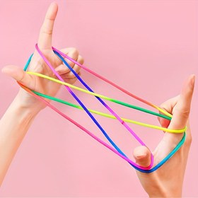 Resim 2 adet Gökkuşağı Renkli Flipping İpi - Mücevher Yapımı, Doğum Günü Partisi Hediyeleri ve Prenses Temalı El Sanatları, Gökkuşağı Parti Süsleri, Eğlenceli Tasarım, Pürüzsüz Dokusu ile Cadılar Bayramı, Noel Etkinliği ve Parti Malzemeleri 