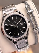 Resim Lee Cooper İtalyan Tasarım Bileklik Hediyeli 2 Yıl Garantili 5 Atm Erkek Kol Saati Elc.08252.350 Gümüş 