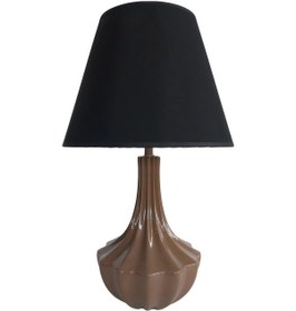 Resim Gale Koyu Pudra Polyester Abajur Kahverengi 