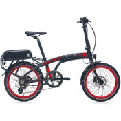 Resim Carraro e-Go Elektrikli Katlanır Bisiklet Siyah-Kırmızı 