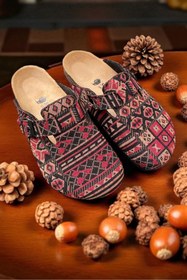 Resim LAND OF CORK LC Anatomik Unisex Doğal Mantar Taban Kilim - Keçe Terlik 