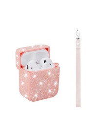 Resim Apple Uyumlu AirPods Zore Airbag 45 Bilek Askı Aparatlı Simli Şeffaf Kılıf Siyah 