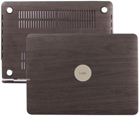 Resim McStorey MacBook Air 13 İnç Kılıf A1369 A1466 Uyumlu Hard Case Sert Koruyucu Kapak Ahşap Dokulu Vinleks Kaplama İnce Hafif Çizilme Korumalı Siyah 