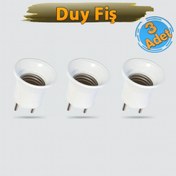 Resim FAR Elektrik Duy Fiş Beyaz (3 Adet) 