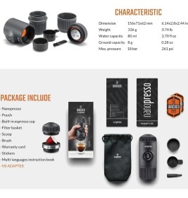 Resim Wacaco Nanopresso Taşınabilir Espresso Makinesi 