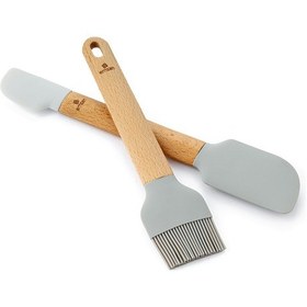 Resim Emsan Soft Silikon Fırça Spatula Seti Gri 