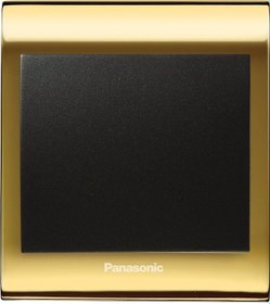 Resim Viko Panasonic Thea Blu Tekli Anahtar Çerçeve Gold+dore, Kapak Siyah 
