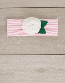 Resim Babygiz El Yapımı Yumuşak Eşsiz Aksesuarlı Doğal Pamuklu Penye Bebek Çocuk Kız Bandana Gül Serisi 