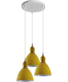 Resim Mylights Sarı Üçlü Modern Spor Sarkıt Avize Salon Avize Oturma 