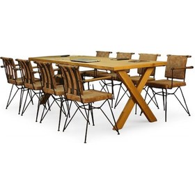 Resim Neiwel Eva Doğal Ahşap Toplantı Masası x 80 x 140 Açık Ceviz 