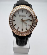 Resim i-watch Siyah Kordon Takvimli Şık Spor Unisex Kol Saati 