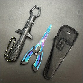 Resim Paslanmaz Çelik Balıkçılık Pense Seti - Kolay Balık Kontrolü için Gerekli Bir Araç, Açık Hava Balıkçılığı ve Kavrama Operasyonları için Uygun, Kaymaz Saplı - Balıkçılar İçin Gerekli, Pil Olmadan 