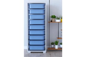 Resim Remaks 9 Sepetli Oyuncak Dolabı Çok Amaçlı Dolap - Mavi 