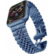 Resim Watch 42mm Uyumlu Krd-36 Metal Zore Kordon-lacivert 