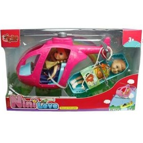 Resim Nini Love Oyuncak 2 Bebekli Kurtarıcı Helikopter Set 