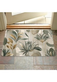 Resim Kopya - Dijital Baskılı Desenli Dekoratif Dış Kapı Önü Ve Iç Mekan Paspası Yıkanabilir Kaymaz Taban Bej 