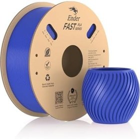 Resim Creality Ender Fast PLA Filament 1,75 mm, 3D Yazıcı Filament 300 mm/sn'ye kadar Yüksek Hız, Geri Dönüştürülebilir Karton Makara, Çoğu FDM 3D Yazıcıya Uygun - 1 kg (2,2 lb) Mavi 