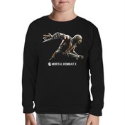 Resim Mortal Combat X Siyah Çocuk Sweatshirt 