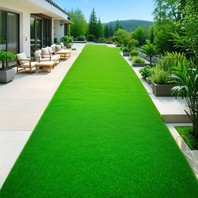 Resim 2 Rulo Büyük UV Dayanıklı Yapay Çim - Gerçekçi Açık/Hafif Plastik Çim, Bahçe, Veranda, Düğün, Oyun Alanı için Dayanıklı Düşük Bakım Yeşil Çim - Doğal Manzara Etkisi, Kolay Alet Gerektirmeyen Kurulum, Küçük ve Büyük Alanlar için Uygun, Dekoratif Çim Mat, Kolay Kurulum, Dış Mekan Dekoru, Veranda Geliştirme, Doğal Görünüm, Kolay Kurulum Özellikli 